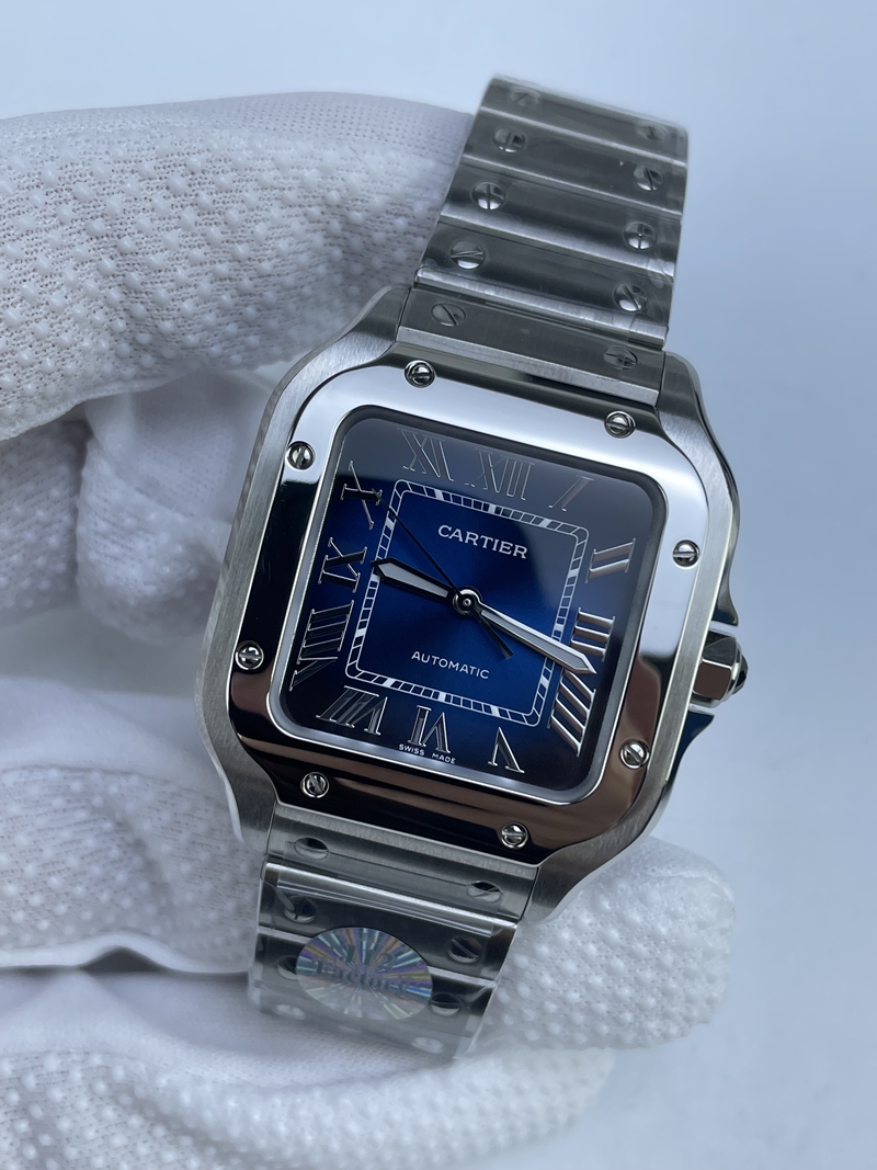 (준비완료/특급배송)NO.3025/BV공장 산토스신형 블루다이얼35미리