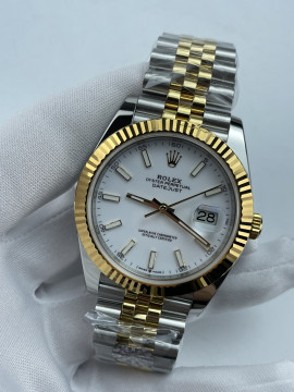 (준비완료/특급배송)NO.3592/롤렉스 데이저스트 126333 41미리 옐로우 골드 콤비 화이트 QP공장